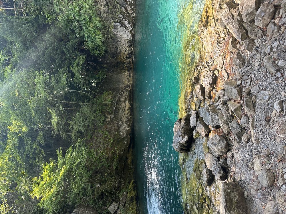 The impossibly blue spring-fed pool of the Blue Eye